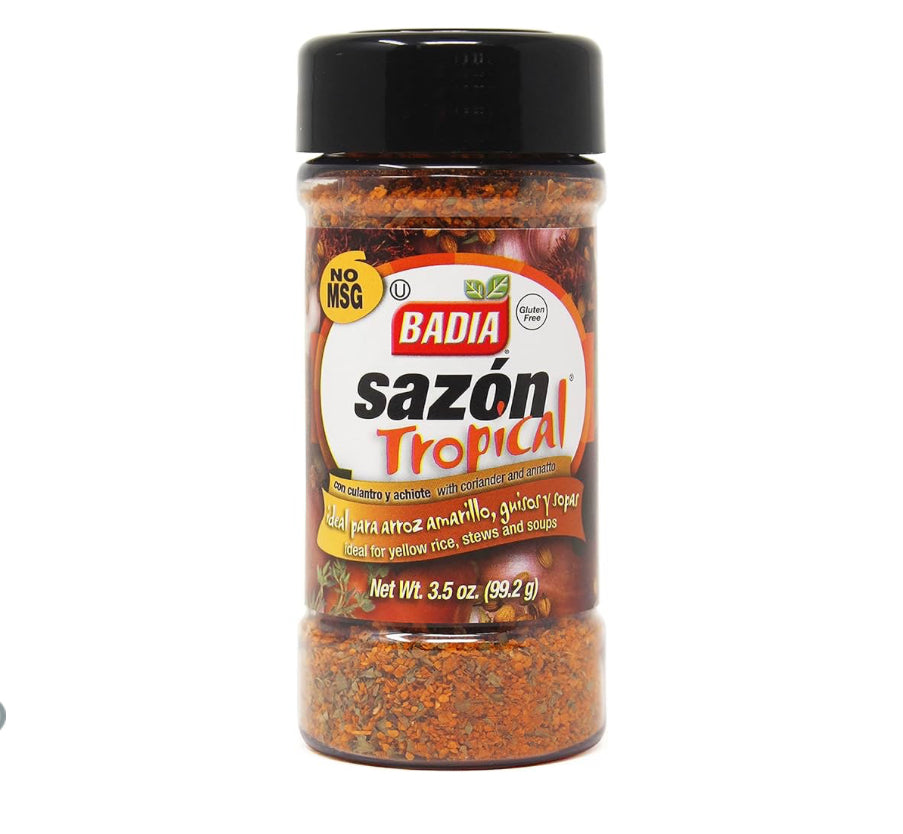 Badia Sazón Tropical W/ Annatto & Coriander, 3.5 Oz