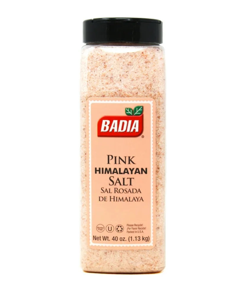 Badia Pink Himalayan Salt, Sal Rosada del Himalaya, 40 oz Plastic Bottle