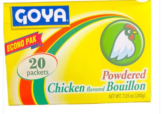 Goya Powdered Chicken-Flavored Bouillon, Econo pak:-20packets-7.05oz(200g)