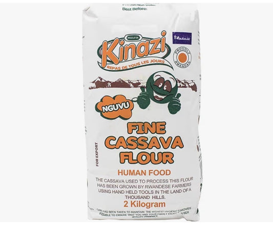 Kinazi Cassava Flour (Fufu), Premium Cassava Flour 4.4 lbs, Batch Tested and Verified Gluten Free, Perfect for Gluten Free Baking and Cooking ugali