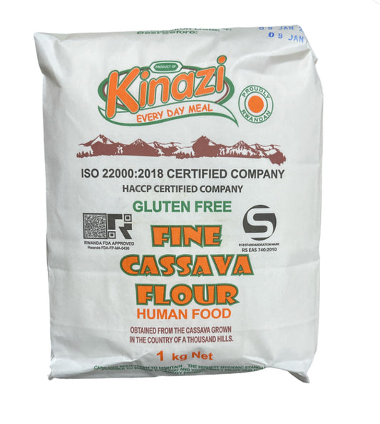 Kinazi Fine Cassava Flour 1kg (Product of Rwanda)