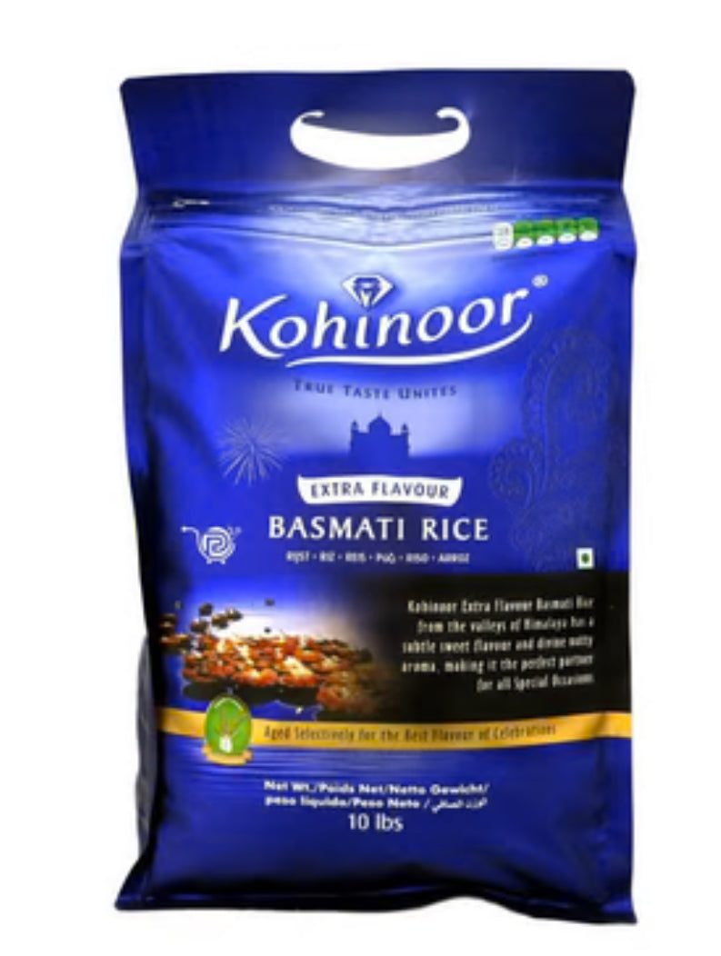 Kohinoor Basmati Rice 10lbs Blue