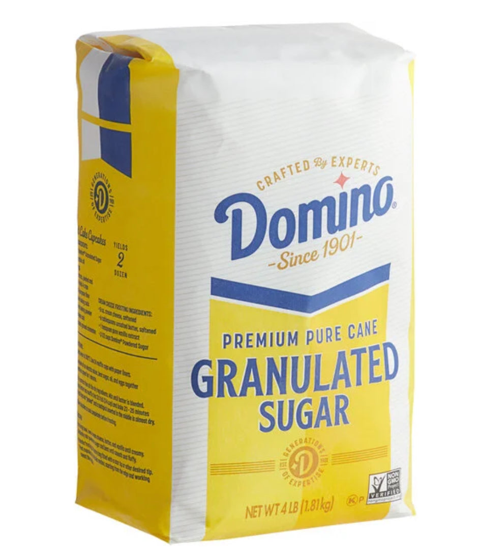 DOMINO GRANULATED PURE CANE WHITE SUGAR 4 LB BAG