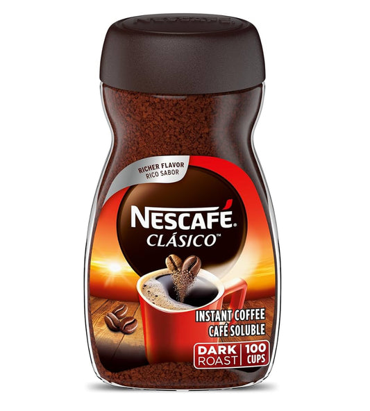 NESCAFÉ CLÁSICO Instant Coffee, Dark Roast Coffee, 1 Jar (7 Oz)