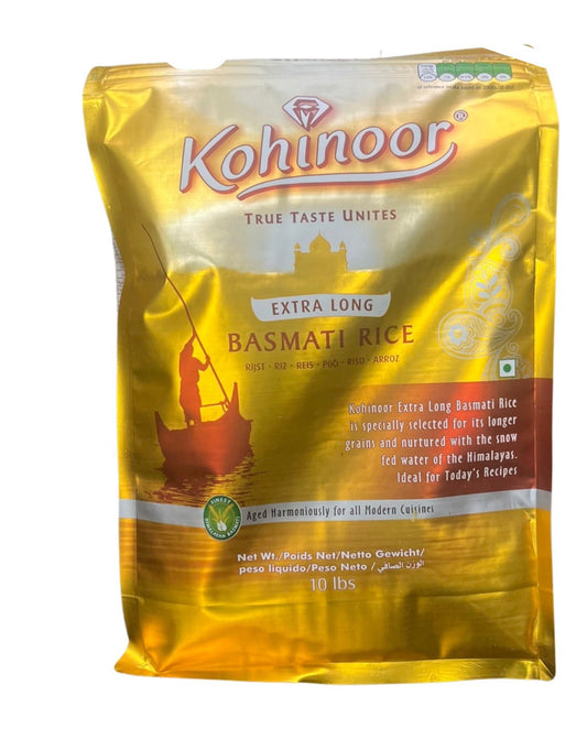Kohinoor Extre long Basmati Rice 10lbs Gold