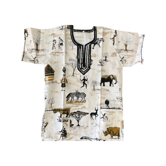 Short Sleeved Shirt designed with Animals